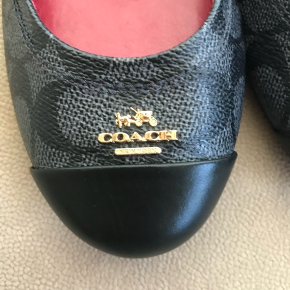 Final sale New Coach New York real leather logo flats - Picture 7 of 13